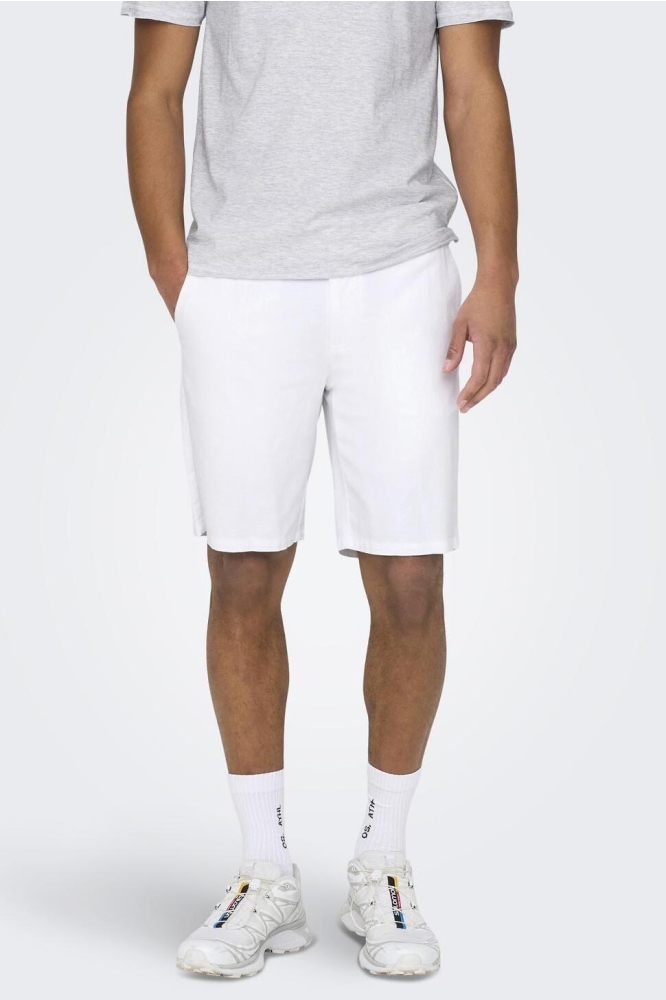 ONSMARK 0011 COTTON LINEN SHORTS NO 22024940 White